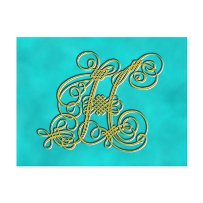 Fancy Monogram Letter H, Customize Colour by beverlytazangel