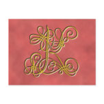 Fancy Monogram Letter K, Customize Colour postcards