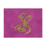 Fancy Monogram Letter S postcards