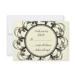 Fancy Monogram RSVP (off white) Announcement