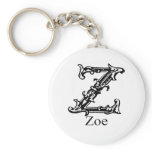 Fancy Monogram: Zoe Keychain