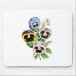 Fancy Pansies Vintage Illustration Mouse Pads