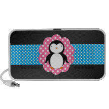 Fancy penguin polka dots PC speakers