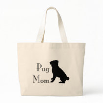 Fancy Pug Mom Tote Bag