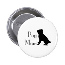 Fancy Pug Mom Pins