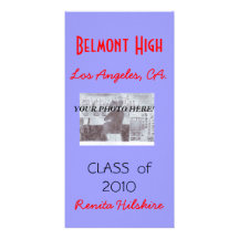 Fancy Purple Photo Grad Card! Photo Cards
