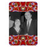 fancy red photoframe vinyl magnets
