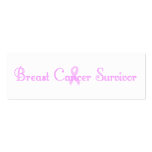 Fancy Survivor Bookmark Business Card Templates