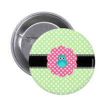 Fancy turquoise owl buttons