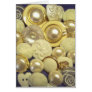 Fancy White Button Collage Greeting Card