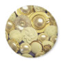 Fancy White Button Collage Refrigerator Magnets