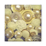 Fancy White Button Collage Refrigerator Magnets
