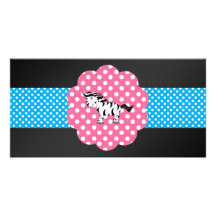 Fancy zebra photo card template