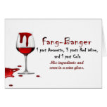 Fang-Banger Drink Recipe Greeting Cards