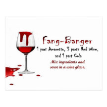Fang-Banger Drink Recipe Post Cards