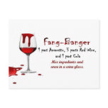 Fang-Banger Drink Recipe Post Cards