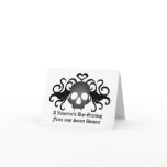 Fanged skull on black, Secret admirer Valentine cards