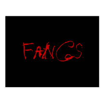 Fangs Autograph Card (movie version) Postcards