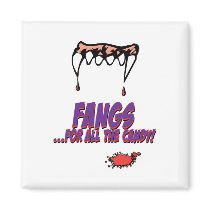 Fangs for all the candy refrigerator magnet