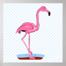Fanny Flamingo Poster
