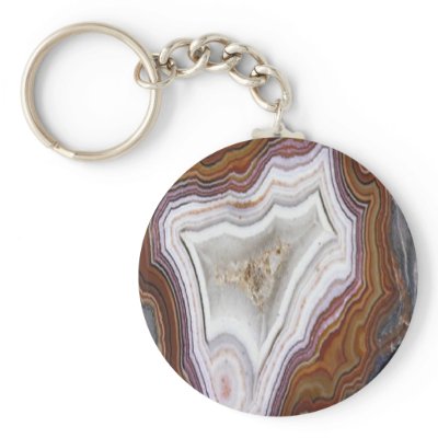 Fantastic agate stripes, keychain by design_girl