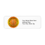 Fantastic Basketball Shield Return Address Labels