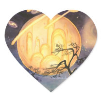 Fantastic City Heart Sticker