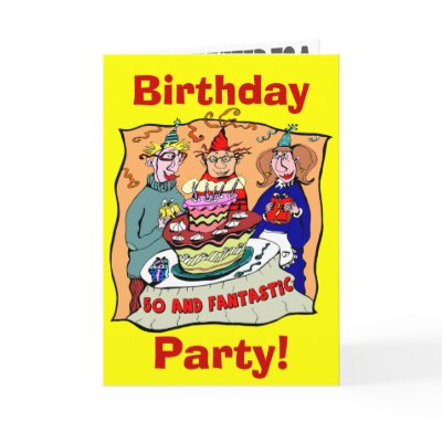 fantastic Fifty 50th Birthday Party Invitations Card by birthday_gifts