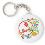 Fantastic Mom Floral Keychains