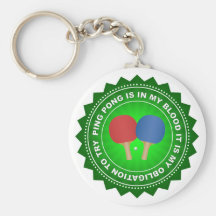Fantastic Ping Pong Shield Keychains