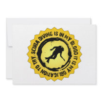 Fantastic Scuba Diving Seal Personalized Announcements