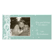 Fantastic snow flurry photo greeting card
