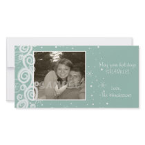 Fantastic snow flurry photo greeting card