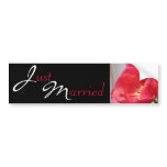 Fantastic Wedding Tulips Just Married bumper stickers
