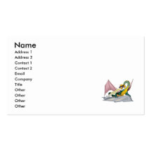 Fantasy Angry Fire Breather Dragon Business Card Template