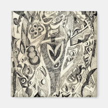 Fantasy B&W Magnet
