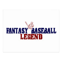 Fantasy Baseball Legend Post Cards