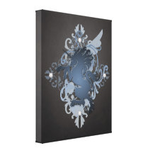 Fantasy Black Unicorn Enchanting Canvas Print