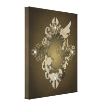 Fantasy Brown Unicorn Enchanting Canvas Print