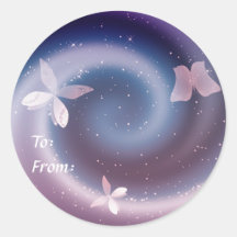 Fantasy Butterflies Gift Tag Sticker
