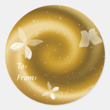 Fantasy Butterflies Gift Tag Sticker
