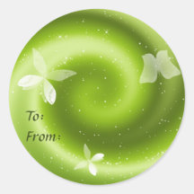 Fantasy Butterflies Gift Tag Sticker
