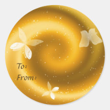 Fantasy Butterflies Gift Tag Sticker