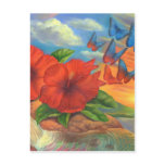 Fantasy Butterfly Landscape Painting - Multi Post Card