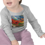 Fantasy Butterfly Landscape Painting - Multi t-shirts