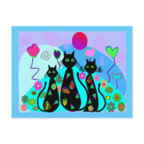"Fantasy Cats of Summer" Postcard