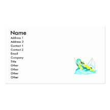 Fantasy Fire Breathing Teal Dragon Business Cards