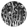 fantasy flowers round sticker