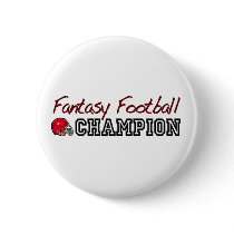 Fantasy Football Champion Pinback Buttons