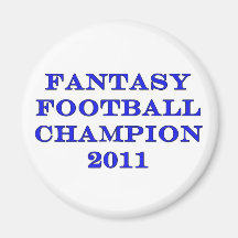 Fantasy Football Champion Fridge Magnet